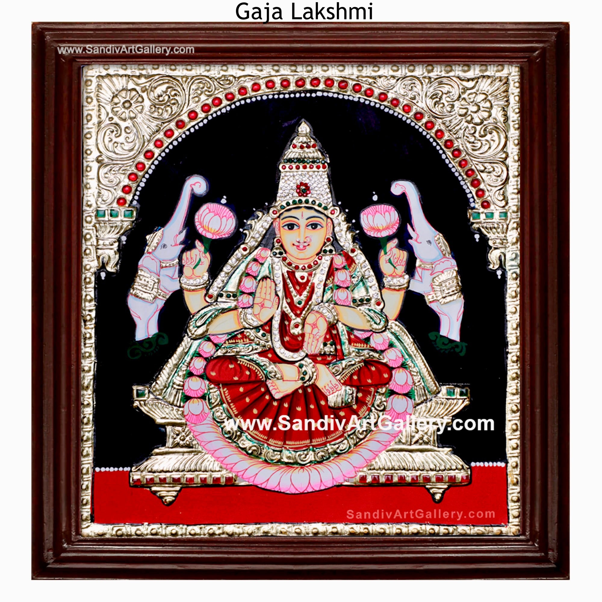 Ashtalakshmi Tanjore Painting for Pooja Room Door2